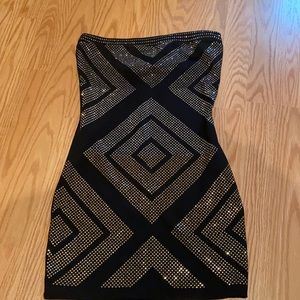 Bebe Strapless Studded Dress Size Small